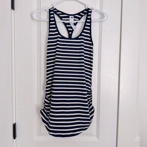 J.Crew x New Balance Navy & White Striped Workout Tank Size XS
